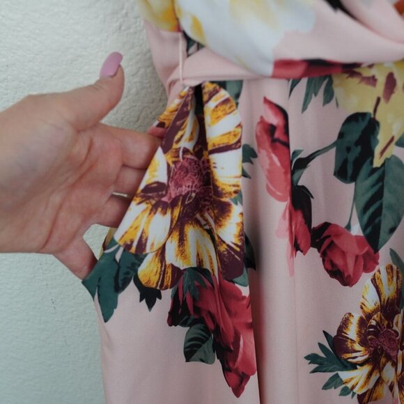 Tahari Arthur S. Levine Petite Floral Midi Dress 12P - Sleeveless, Fit & Flare - Picture 4 of 11